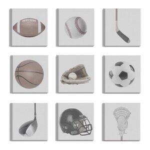 Sports Canvas Wall Art Set